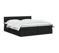 vidaXL Opbergbed met matras met hoofdeinde Zwart 140 x 200 cm fluweel