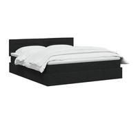 vidaXL Opbergbed met matras met hoofdeinde Zwart 180 x 200 cm fluweel