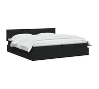 vidaXL Opbergbed met matras met hoofdeinde Zwart 200 x 200 cm fluweel