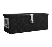 vidaXL Opbergbox 60x23,5x23 cm aluminium zwart