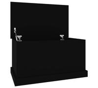 vidaXL Contenitore Portaoggetti Nero 70x40x38 cm Legno Multistrato