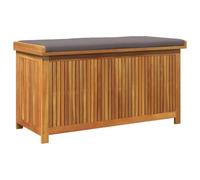 vidaXL Scatola Cuscini da Esterno 113x50x60,5 cm Legno Massello Acacia, Contenitore per Cuscini, Scatola di conservazione, Scatola per Cuscini per Esterni