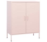 vidaXL Opbergkast 80x35x101,5 cm staal roze