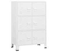 vidaXL Armadio Classificatore Industriale Bianco 75x40x115 cm Metallo