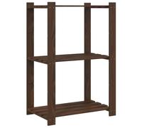 vidaXL Scaffale a 3 Livelli Marrone 60x38x90 cm in Legno di Pino