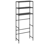 vidaXL Opbergrek voor boven wasmachine 3-laags 69x28x169 cm zwart