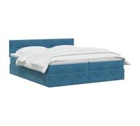 vidaXL Opslag bed met hoofdeinde 2 st Donkerblauw