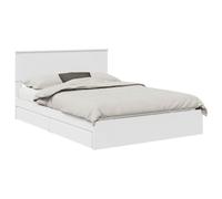 vidaXL Letto con Contenitore Bianco 140 x 200 cm Legno Multistrato, Struttura Letto Contenitore Moderna, Design spazioso e Resistente, Finitura Waterproof, mobili pratici per la Camera, Soluzione Com