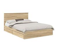 Letto con Contenitore con cassetto Rovere Sonoma 140 x 200 cm