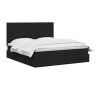 vidaXL Opslag bed met matras met hoofdeinde Zwart 180 x 200 cm Stof