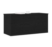vidaXL Baule di stoccaggio Moderno in Rovere Nero | Legno ingegnerizzato 100 x 42 x 46 cm, Soluzione Resistente e stilosa per Soggiorno, Camera da Letto, Locale di Servizio