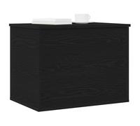 vidaXL Baule Contemporaneo in Rovere Nero MDF Legno 60 X 42 46 cm Ampio Design Minimalista Ottimo per Soggiorno e Camera da Letto Baule Decorativo Moderno Scatola Organizzatore Soluzioni Mobili per