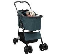 vidaXL Opvouwbare Huisdierenwagen Groen 81 x 47 x 99 cm Polyester