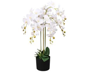 vidaXL Orchidea Artificiale con Vaso75 cm Bianca