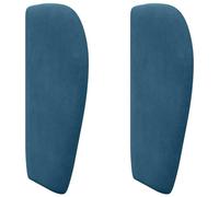 vidaXL Orecchia della Testata Blu 40 x 23 x 6 cm Velluto, Testiera in velluto moderna e resistente, design a onda, comfort soffice per la camera da letto
