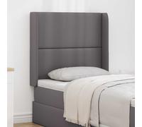 vidaXL Orecchia della Testata Grigio 80 x 16 x 4 cm PVC