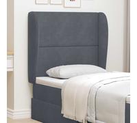 vidaXL Orecchio per testiera grigio tenue, 80 x 23 x 6 cm, in velluto, elegante testiera a onda, mobile moderno per decorare la camera da letto, tocco morbido e imbottito, lusso nel tuo spazio