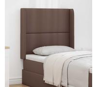 vidaXL Orecchio per testiera marrone, 80 x 16 x 4 cm, in PVC, testiera moderna, in PVC resistente, in legno trattato, morbido al tatto, decorazione minimalistica, accessorio elegante in marrone