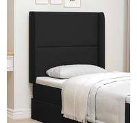 vidaXL Orecchia della Testata Nero 80 x 16 x 4 cm Tessuto