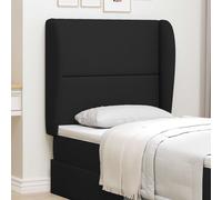 vidaXL Orecchia della Testata Nero 80 x 23 x 6 cm Tessuto