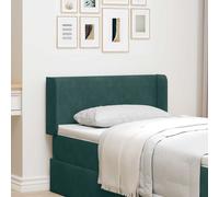vidaXL Orecchio per testiera, 40,5 x 40,5 x 4 cm, vellutato, elegante e moderno accento per camera da letto, colore verde, imbottitura morbida ed elegante