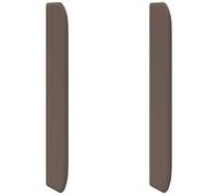 vidaXL Orecchio per testiera marrone, 80 x 16 x 4 cm, in PVC, testiera moderna, in PVC resistente, in legno trattato, morbido al tatto, decorazione minimalistica, accessorio elegante in marrone
