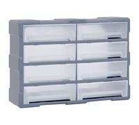 vidaXL Mobile contenitore con 8 cassetti grandi 52x16x37 cm