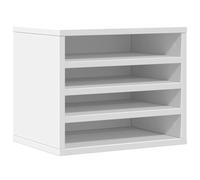 vidaXL Organizer per la Scrivania Bianco 36x26x29,5 cm in Multistrato, portaoggetti da scrivania, organizzatore da scrivania, portaoggetti da tavolo