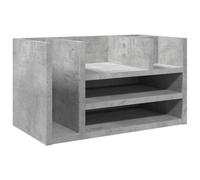 vidaXL Organizer Scrivania Grigio Cemento 44,5x24x25 Legno Multistrato, portaoggetti da scrivania, organizzatore da scrivania, portaoggetti da tavolo