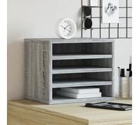 vidaXL Organizer Scrivania Grigio Sonoma 36x26x29,5 Legno Multistrato