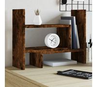 vidaXL Organizer Scrivania Rovere Fumo 38,5x17x39cm Legno Multistrato