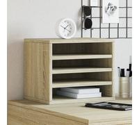 vidaXL Organizer Scrivania Rovere Sonoma 36x26x29,5 Legno Multistrato