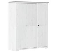 vidaXL Armadio BODO 151,5x52x176,5 cm in Legno Massello di Pino Bianco, Guardaroba, Mobile Appendiabiti, Mobile Porta Abiti, Mobile Contenitore
