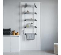 vidaXL Organizzatore per Porta con 5 Ripiani 52x20x135 cm in Alluminio