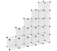 vidaXL Organizzatore Portaoggetti con 15 Cubi Trasparenti in PP