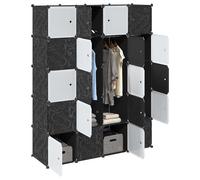 vidaXL Organizzatore Portaoggetti con 20 Cubi e Aste per Appendere PP