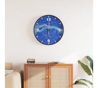 vidaXL Orologio a Parete con Ore e Lancette Luminose Blu Ø30 cm