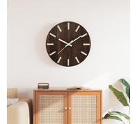 vidaXL Orologio a Parete con Ore e Lancette Luminose Marrone Ø30 cm
