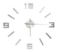 vidaXL Orologio da Parete 3D Design Moderno Argento 100 cm XXL