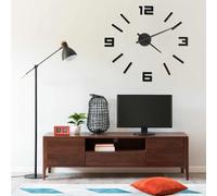 vidaXL Orologio da Parete 3D Design Moderno Nero 100 cm XXL