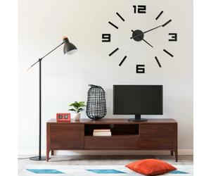 vidaXL Orologio da Parete 3D Design Moderno Nero 100 cm XXL