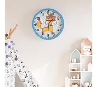 vidaXL Orologio da Parete Blu Ø25,5 cm Polistirene e Vetro