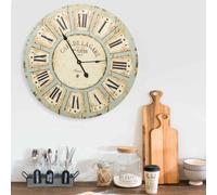 AX Orologio Parete ø60cm Design Retrò Ampio Quadrante MDF Stile Vintage 325183