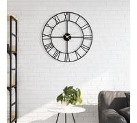 vidaXL Orologio da Parete Nero Ø50 cm in Ferro