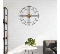 vidaXL Orologio da Parete Nero Ø60 cm in Ferro