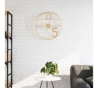 vidaXL Orologio da Parete Oro Ø50 cm in Ferro