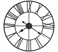 AX Orologio Appeso ø80cm Nero Numeri Romani Quadrante Stile Anticato News 50644