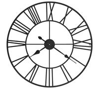 AX Orologio Appeso ø80cm Nero Numeri Romani Quadrante Stile Anticato News 50644