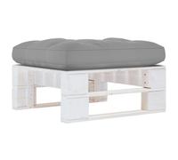 vidaXL Ottomana da Giardino Pallet in Legno di Pino Impregnato Bianco