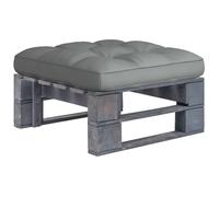 vidaXL Ottomana da Giardino Pallet in Legno di Pino Impregnato Grigio